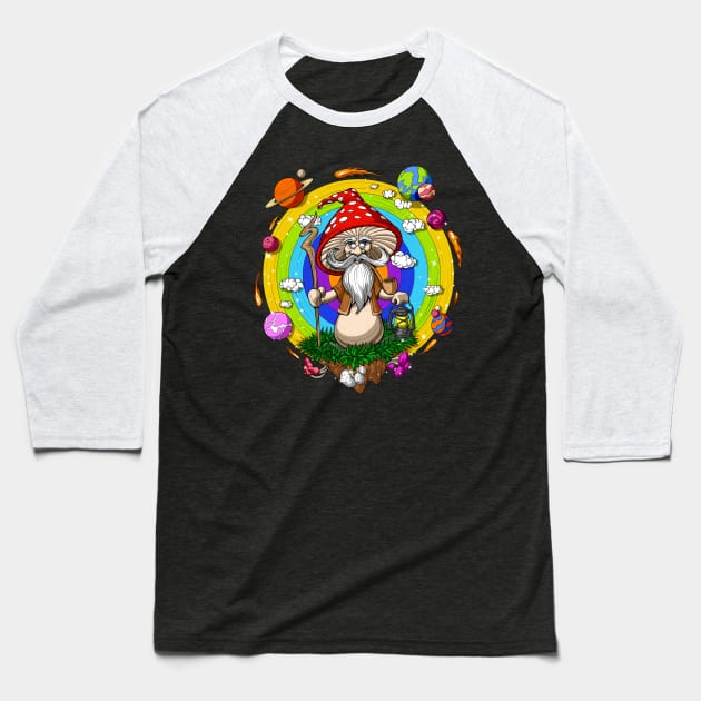 Mushroom Wizard Baseball T-Shirt by underheaven